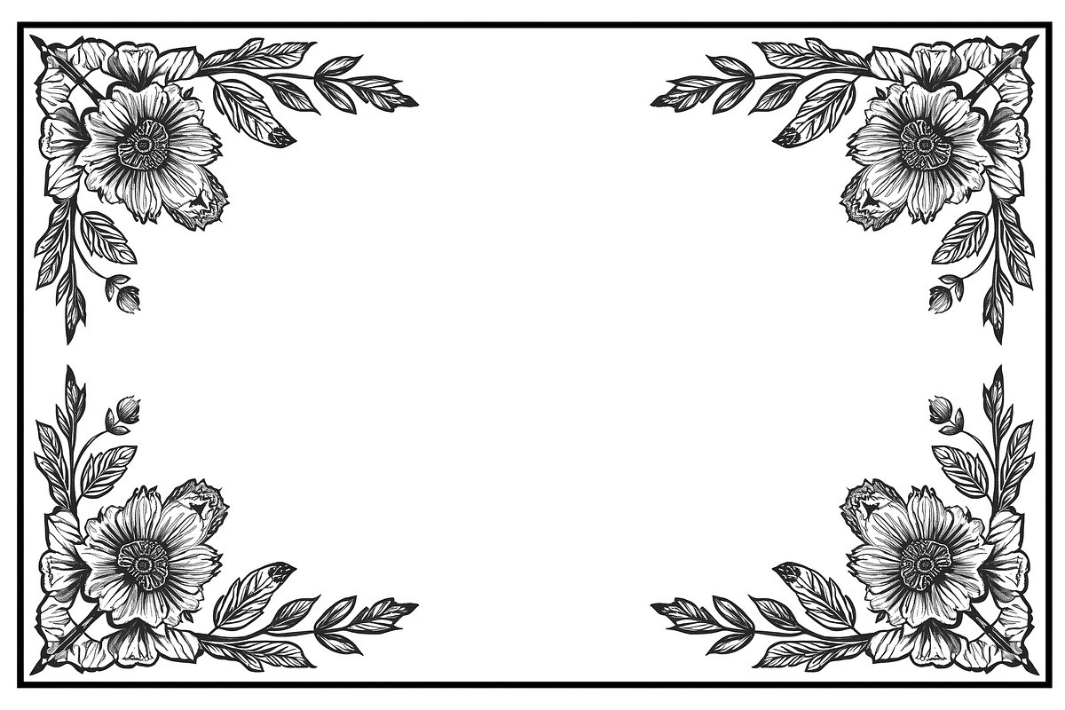 Floral Laser Cut Frame Set, an Illustration by jahid234 (Photo 9 of 9)