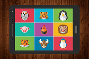 50 Animal Flat Icon Set, an Icon by VectorCam (Thumbnail 5 of 5)