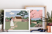 Blossom | Women in nature scenes, a Seasonal Illustration by LyubovZaytseva (Thumbnail 5 of 19)