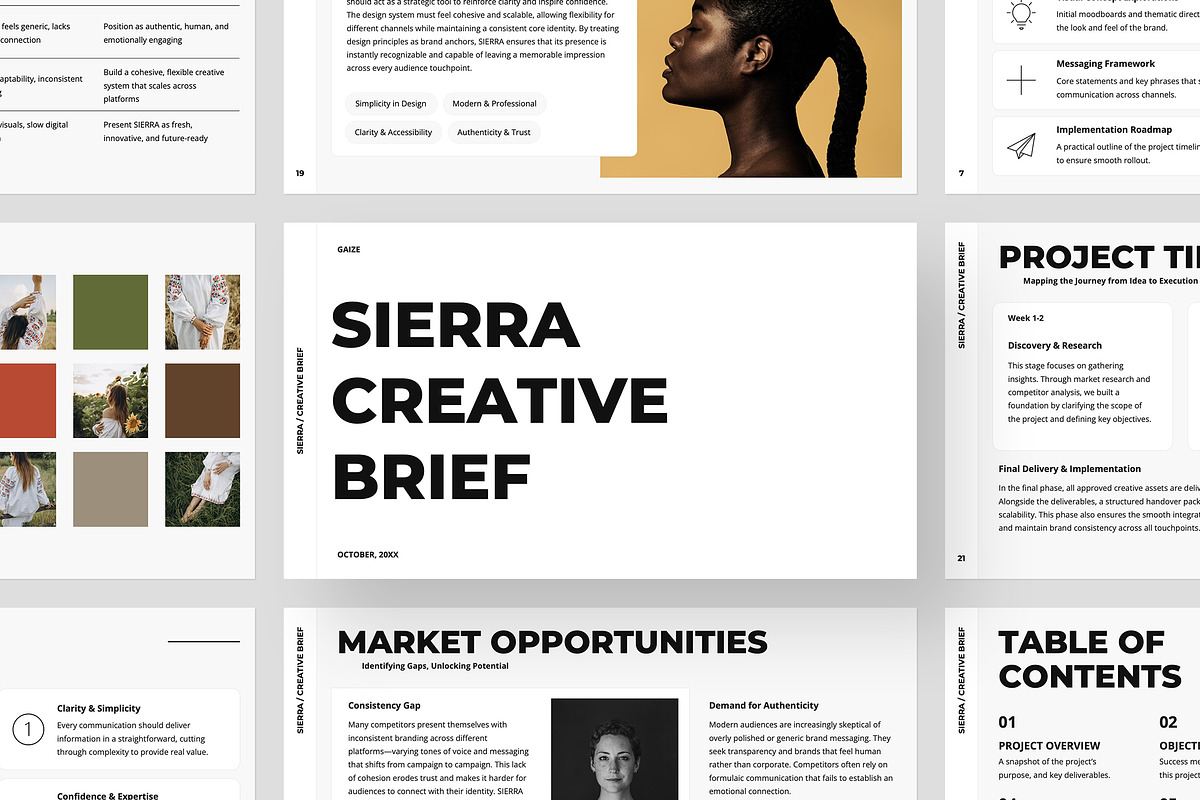 SIERRA Creative Brief PowerPoint Template