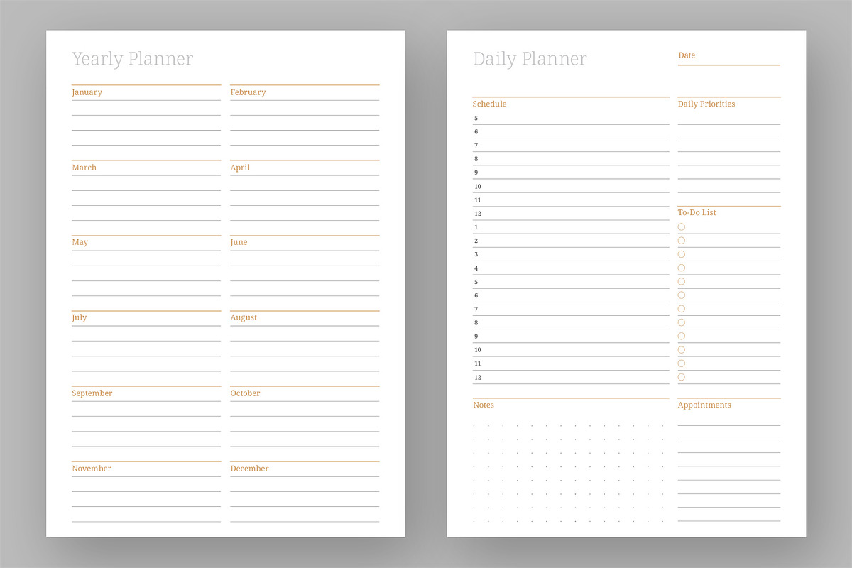 2027 Planner Template (P047-27-M), a Stationery Template by mikhailmorosin (Photo 6 of 10)