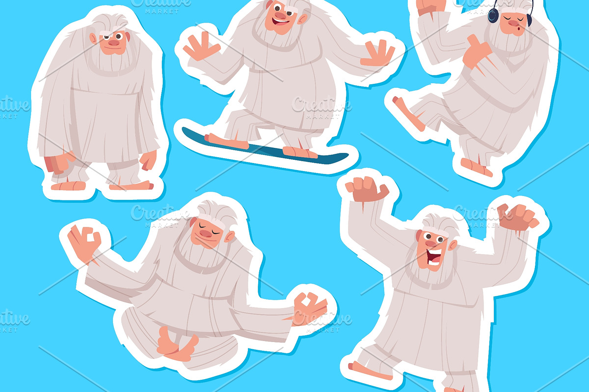 Bigfoot yeti character in different, an Animal Illustration by Onyx (Photo 2 of 3)
