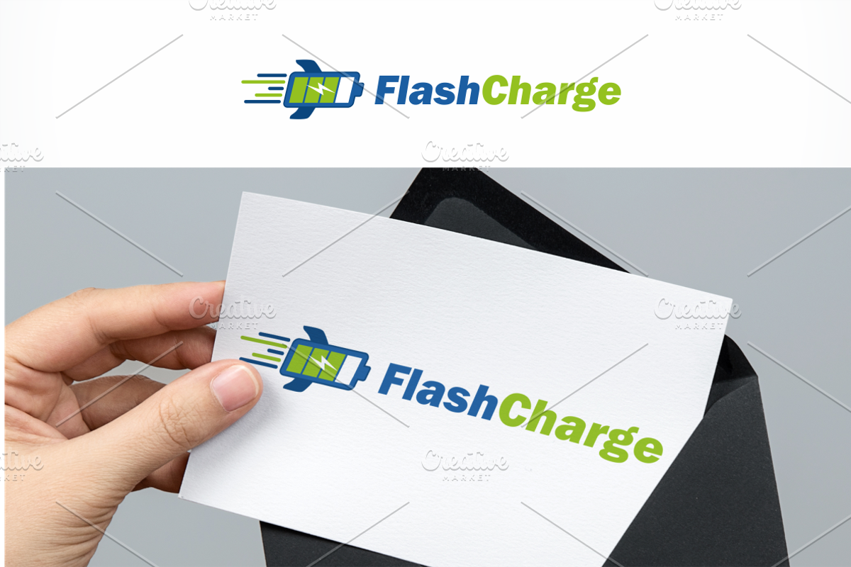 Flash Charge | Battery | Logo, a Branding & Logo Template by REDVY CREATIVE