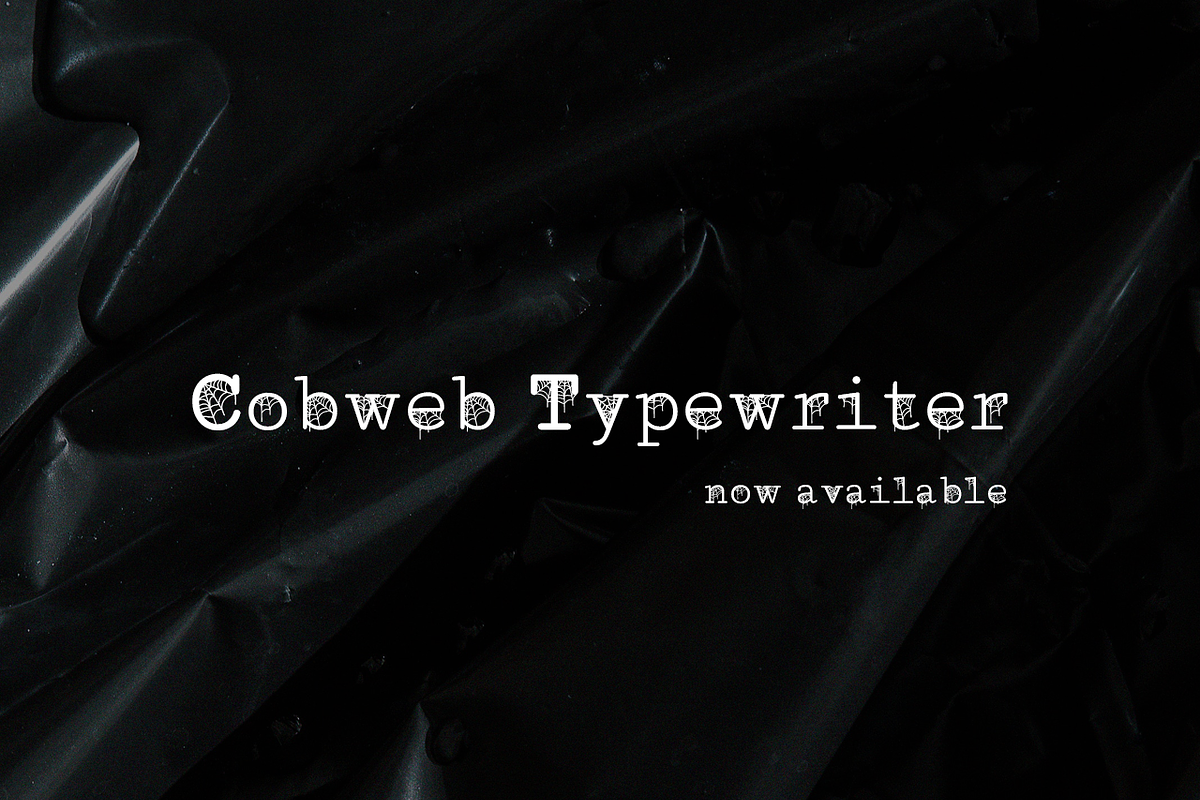 Cobweb Typewriter Font, a Font by OMG IT'S LINDZ (Photo 1 of 5)