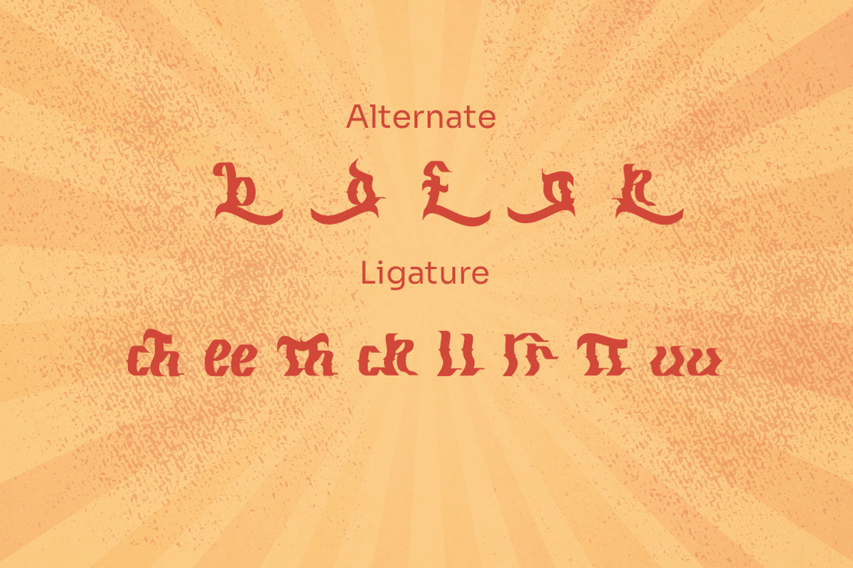 Fellaud - Vintage Blackletter Font, a Blackletter Font by Dhabee (Photo 9 of 11)