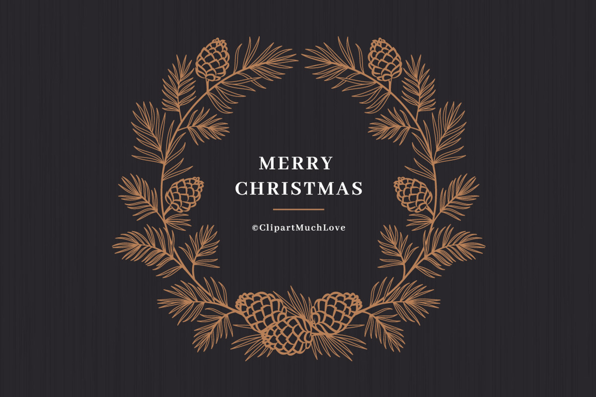 Christmas Wreath, Winter Monogram, an Object Graphic by ClipartMuchLove (Photo 7 of 8)
