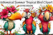 Whimsical Summer Tropical Bird Clipa, an Illustration by Daily.Designs (Thumbnail 1 of 6)