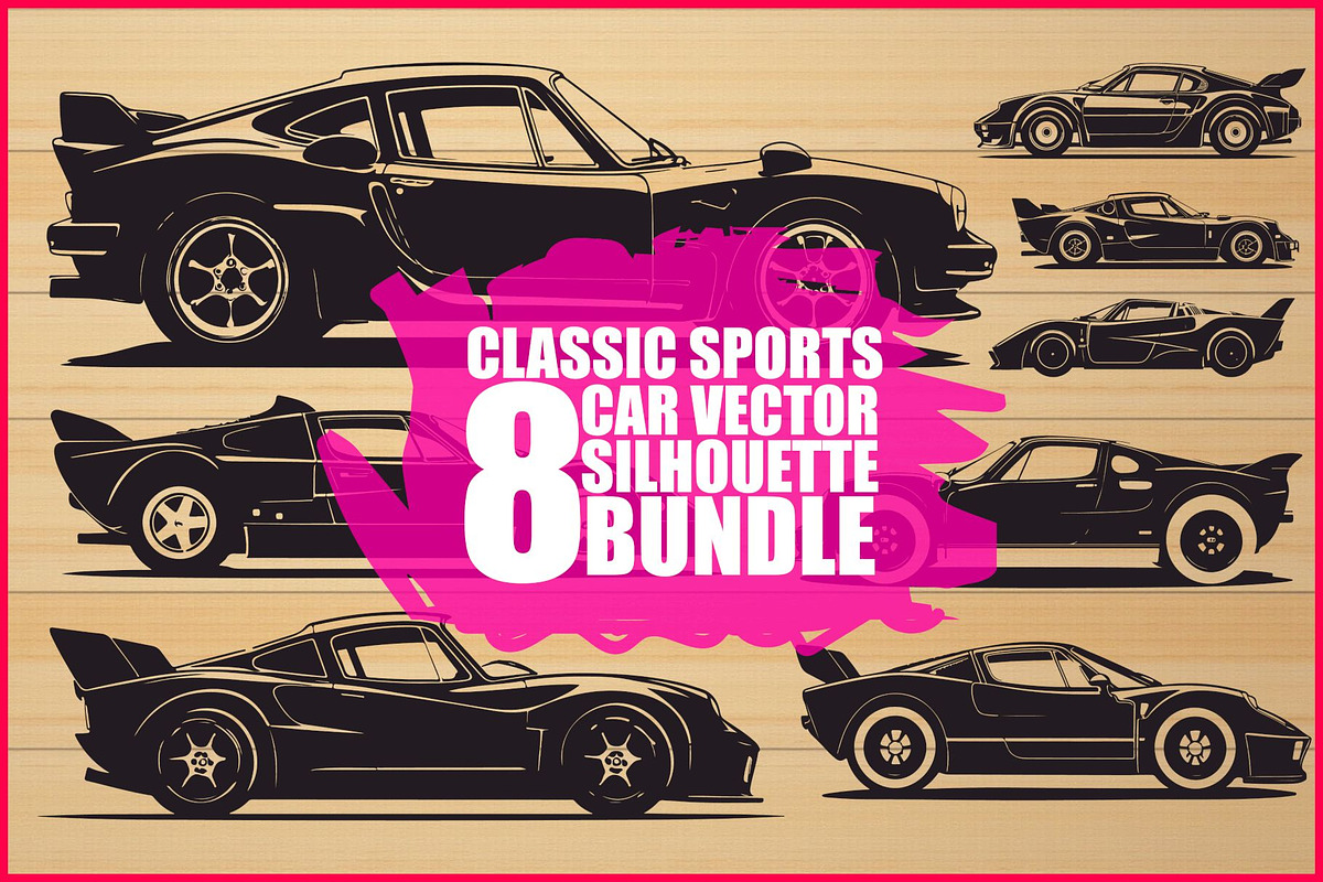 Classic Car Vector Bundle, an Illustration by Amazin_art (Photo 1 of 9)