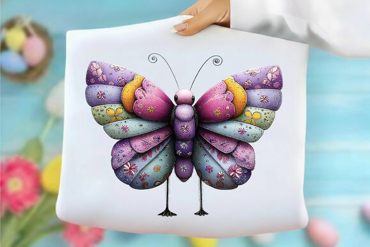 Whimsical Spring Butterfly Clipart, an Illustration by designcity5 (Photo 4 of 5)