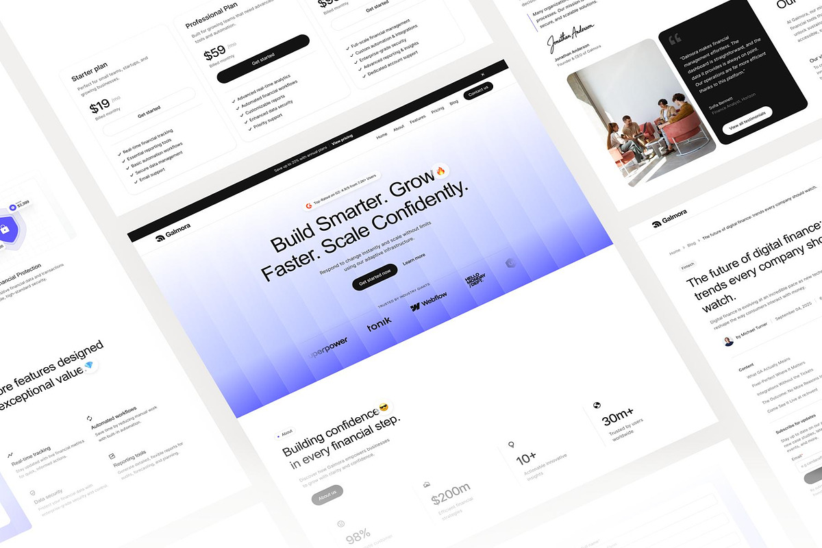 Galmora - SaaS Businesses UI Kit, an UI Kit Template by Lumina_ui_ux202 (Photo 2 of 4)