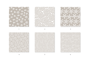 Flourish Seamless Patterns Set