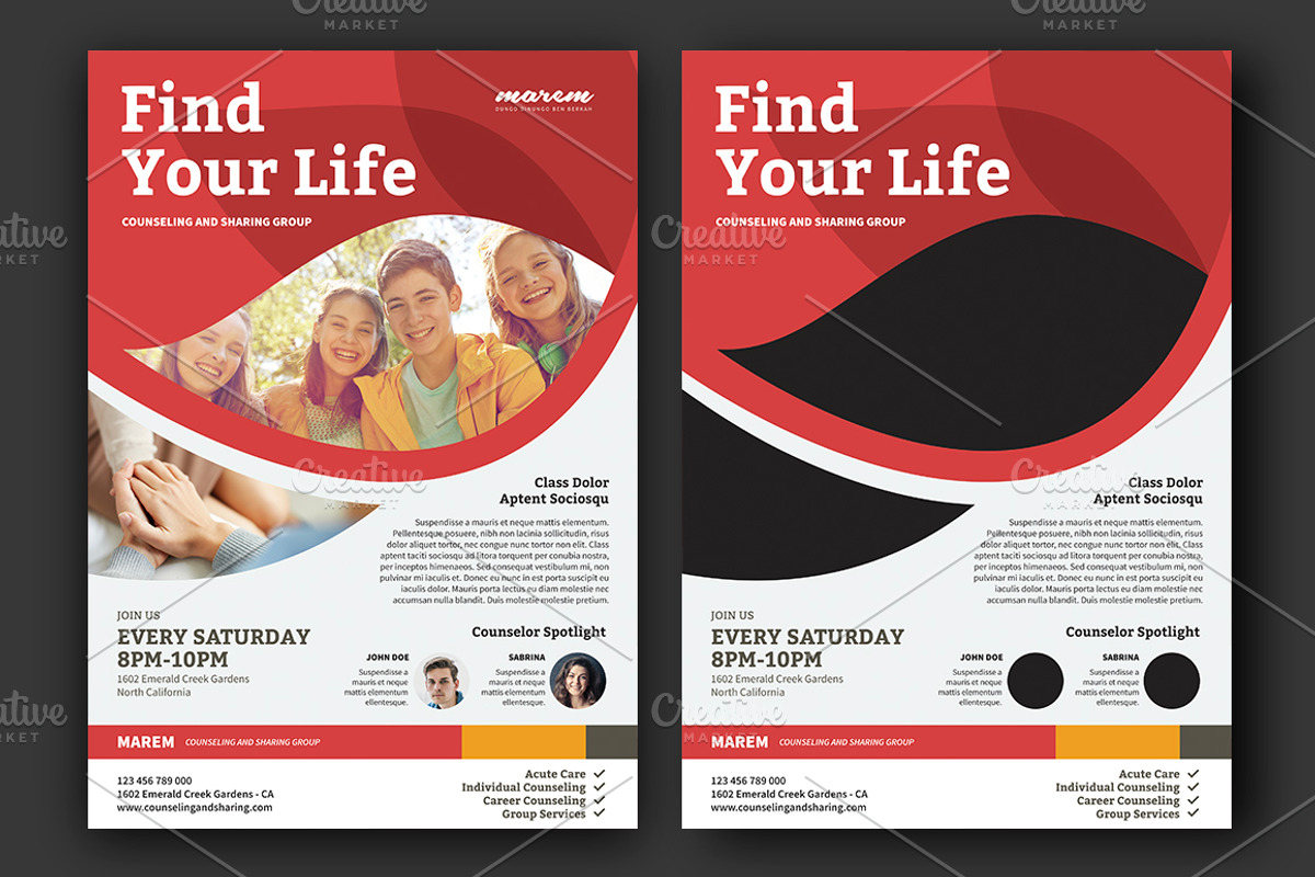 Counseling Flyer Template, a Flyer Template by Saphari (Photo 2 of 4)