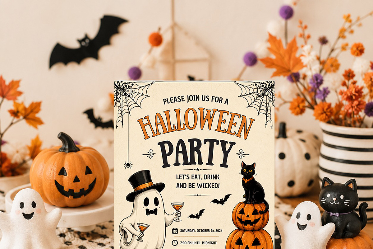 Vintage Halloween Party Invite, an Invitation Template by Arslan (Photo 4 of 5)