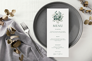 Wedding Menu Template Sage Greenery, a Stationery Template by MarryMeMoments (Thumbnail 1 of 4)