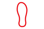 Shoeprint icon design template, an Outline Icon by Sumberpangan (Thumbnail 2 of 3)