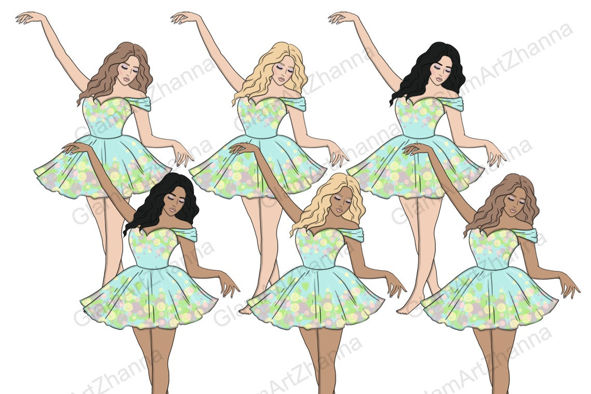 Spring Girls Clipart, a Person Illustration by GlamArtZhanna (Photo 2 of 4)