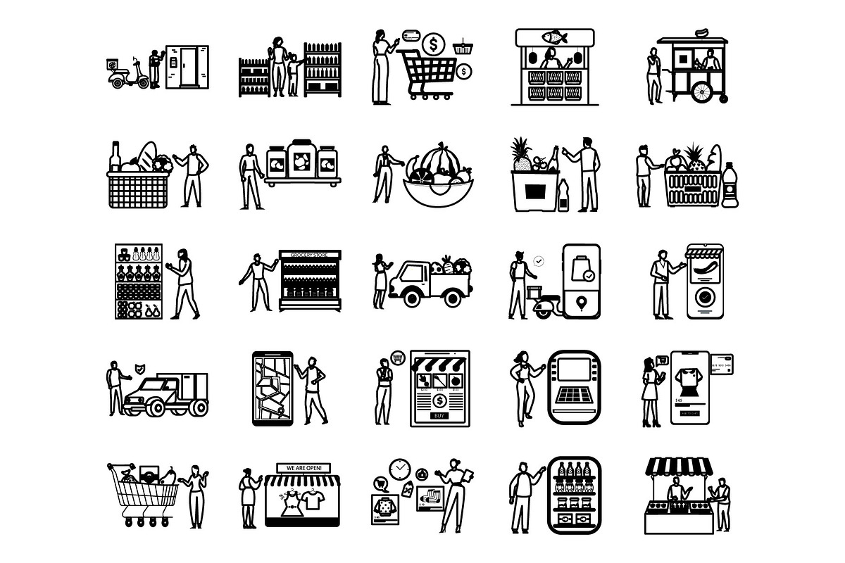 Aesthetic Grocery Store Illustration, an Illustration by Vector Portal (Photo 2 of 5)