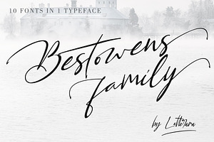 Bestowens Family, a Script Font by Letterara