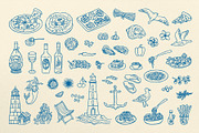 Marine Vector Art Set 120 Sea Life, a Decorative Illustration by Neliakott ♥ (Thumbnail 3 of 12)