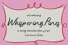 Whispering Pines Handwritten Script