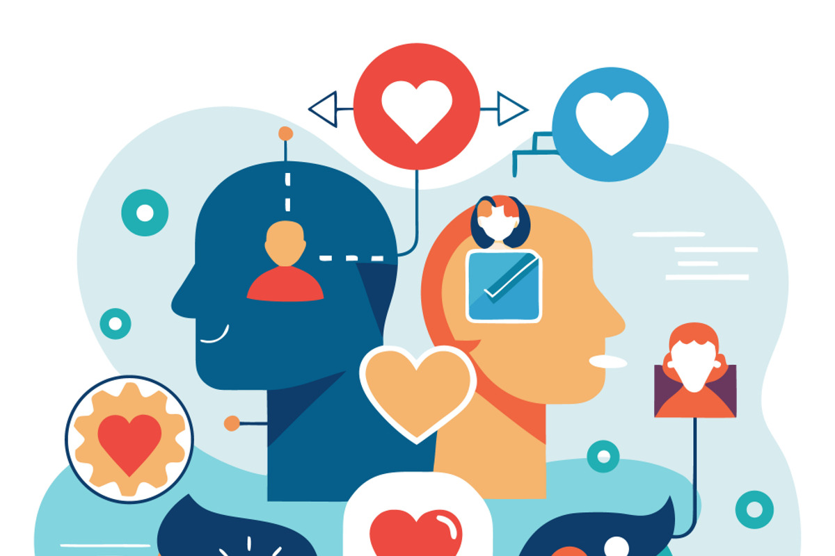 Diverse people's heads connected, a Person Illustration by SouravDesign (Photo 2 of 3)