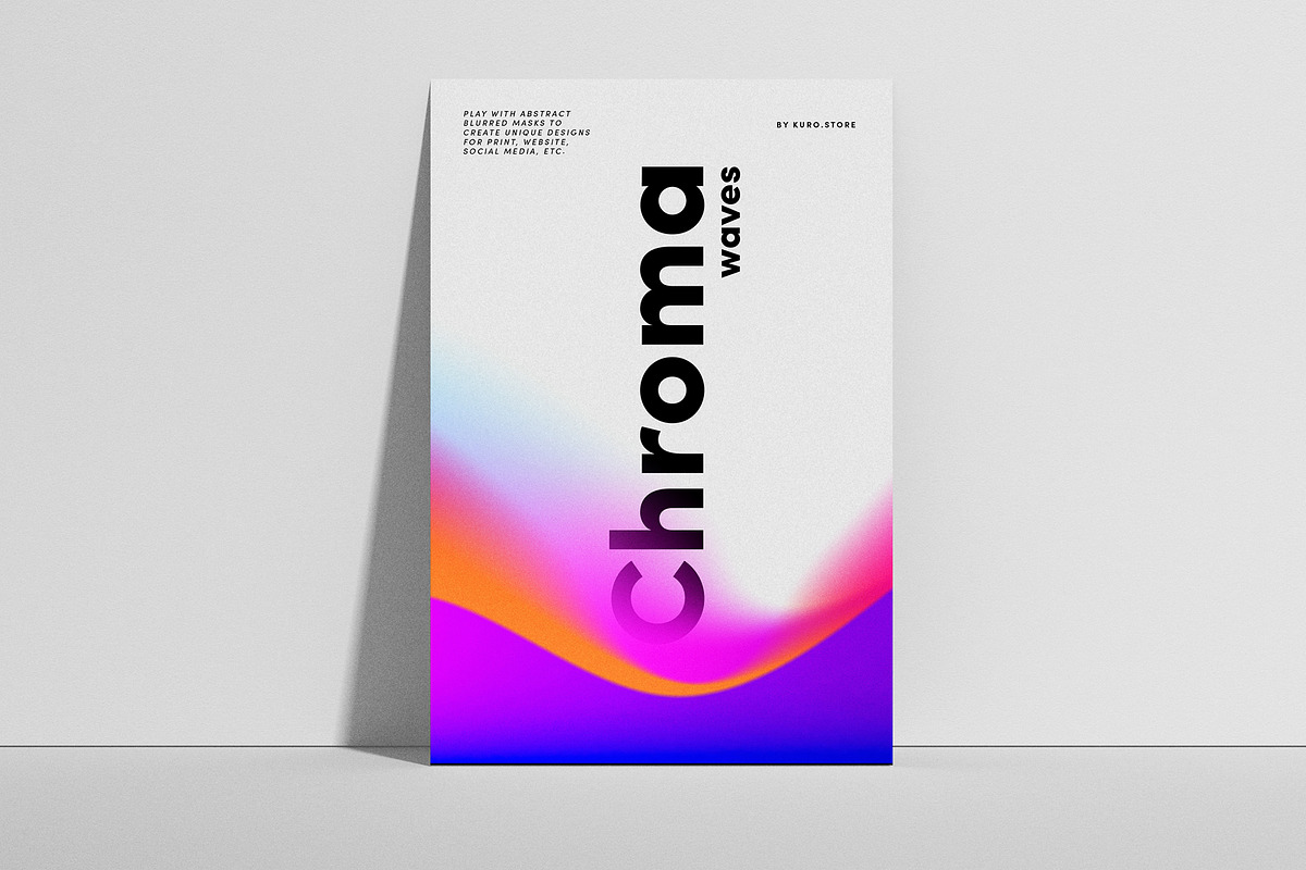 Chroma Grainy Gradient Waves, a Texture Graphic by kuro (Photo 2 of 10)