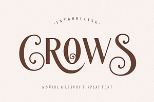 Crows - Ethnic Curly Sans Font