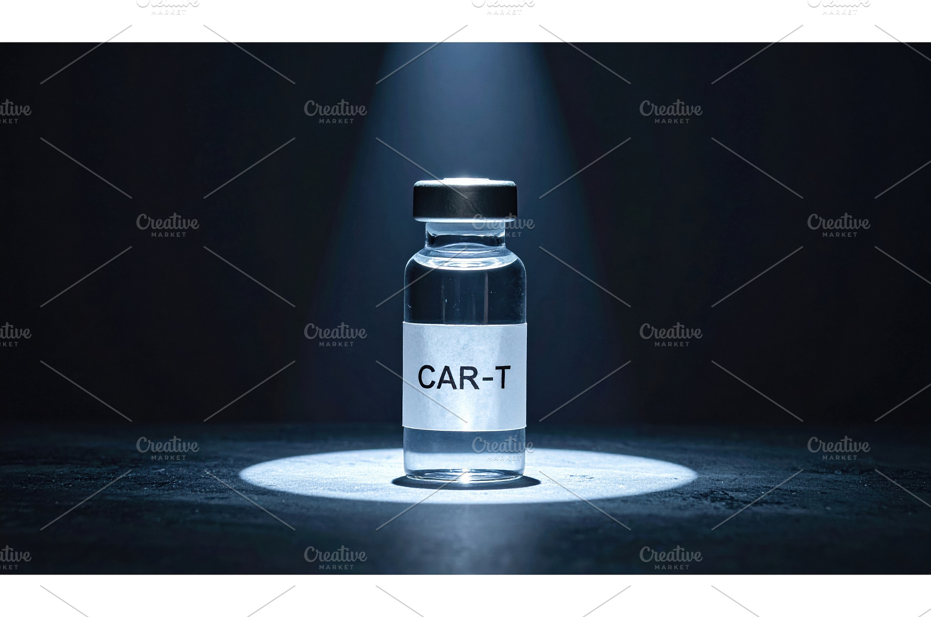 CAR T therapy vial illuminated, a Health & Medical Photo by Igor Tichonow