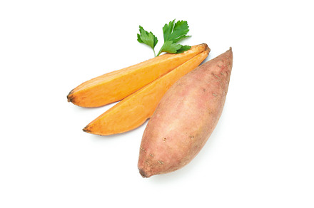 Concept of vegetables, sweet potato, isolated on white backgroun, a Food & Drink Photo by AtlasStudio PRO