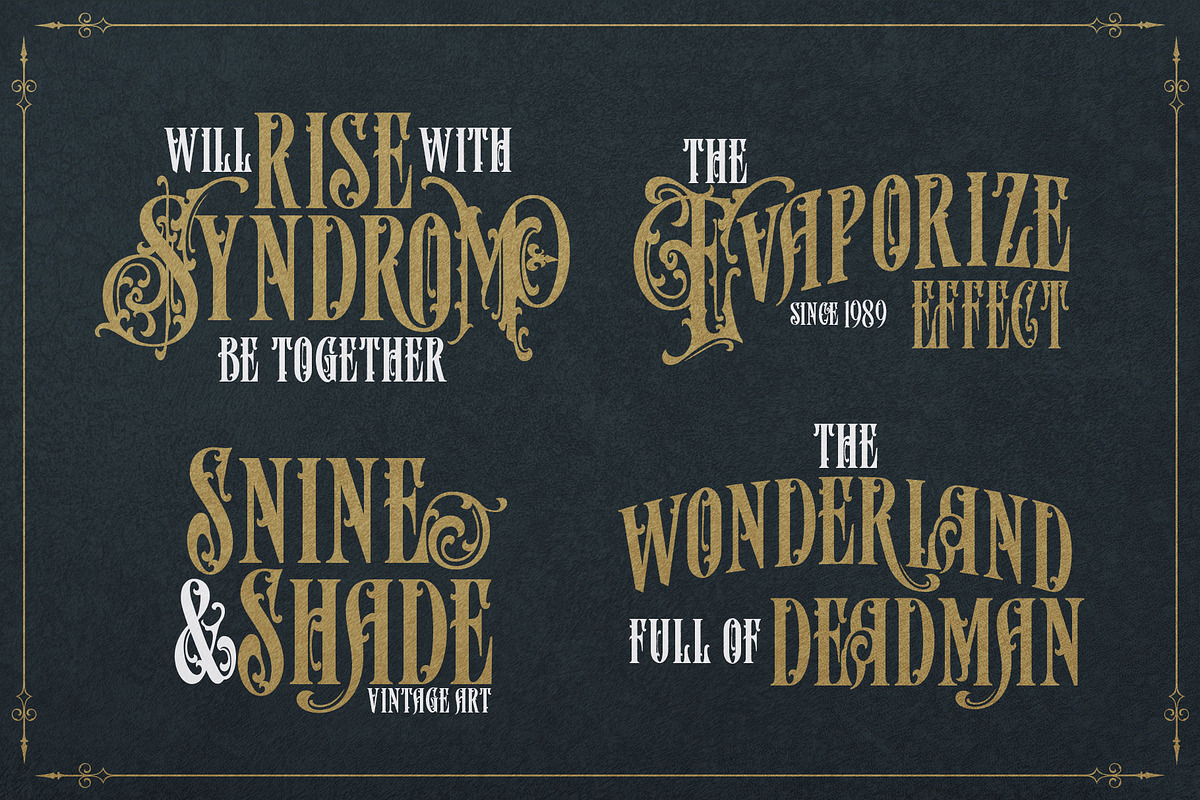 Master Rumble Victorian Typeface, a Blackletter Font by alit design (Photo 9 of 25)