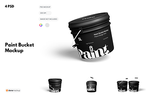 Paint Bucket Mockup, a Packaging Mockup by DSNA Mockup