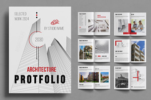 Architecture Portfolio Layout, a Brochure Template by ContestDesign