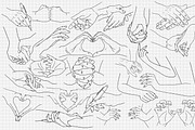 Procreate Hands Stamps Brushes, a Brush Add-On by Revabrush (Thumbnail 5 of 8)