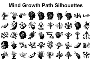 Mind Growth Path Silhouettes, a Graphic by musafir_fashion