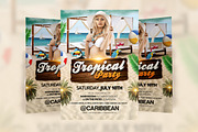 Tropical Party Flyer Template, a Flyer Template by Creative Waffle (Thumbnail 1 of 5)