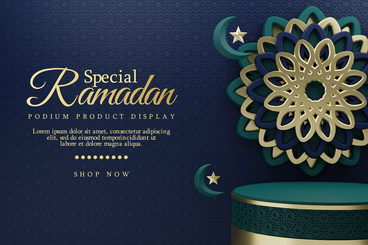 Luxury And Colorful Ramadan Podium, a Templates & Theme by Font De Rico (Photo 4 of 10)