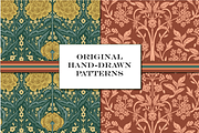 Autumn Boho William Morris Patterns, a Pattern Graphic by RachelStudio (Thumbnail 4 of 10)