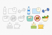 Wellness lifestyle handdrawn doodle., a Healthcare Illustration by kaisorn (Thumbnail 3 of 3)