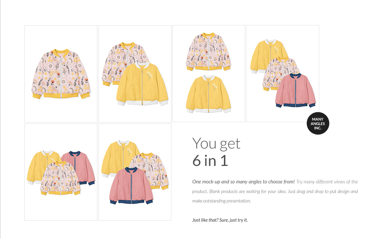Baby Bomber Jacket Mock-ups Set, a Hoody Mockup by Mocca Mockups Store (Photo 5 of 22)