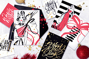 Chic Christmas Lettering & Clipart, a Decorative Illustration by PicByKate (Thumbnail 9 of 9)