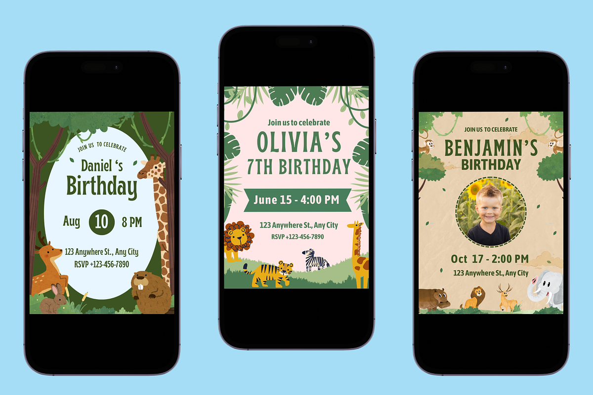 Zoo Birthday Invitations Templates, a Templates & Theme by TemplateCastleStore (Photo 5 of 18)