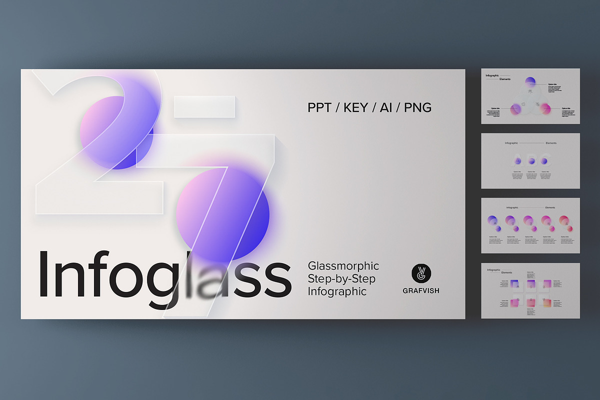 Infoglass - Infographic Elements, a Presentation Template by Grafvish (Photo 1 of 7)