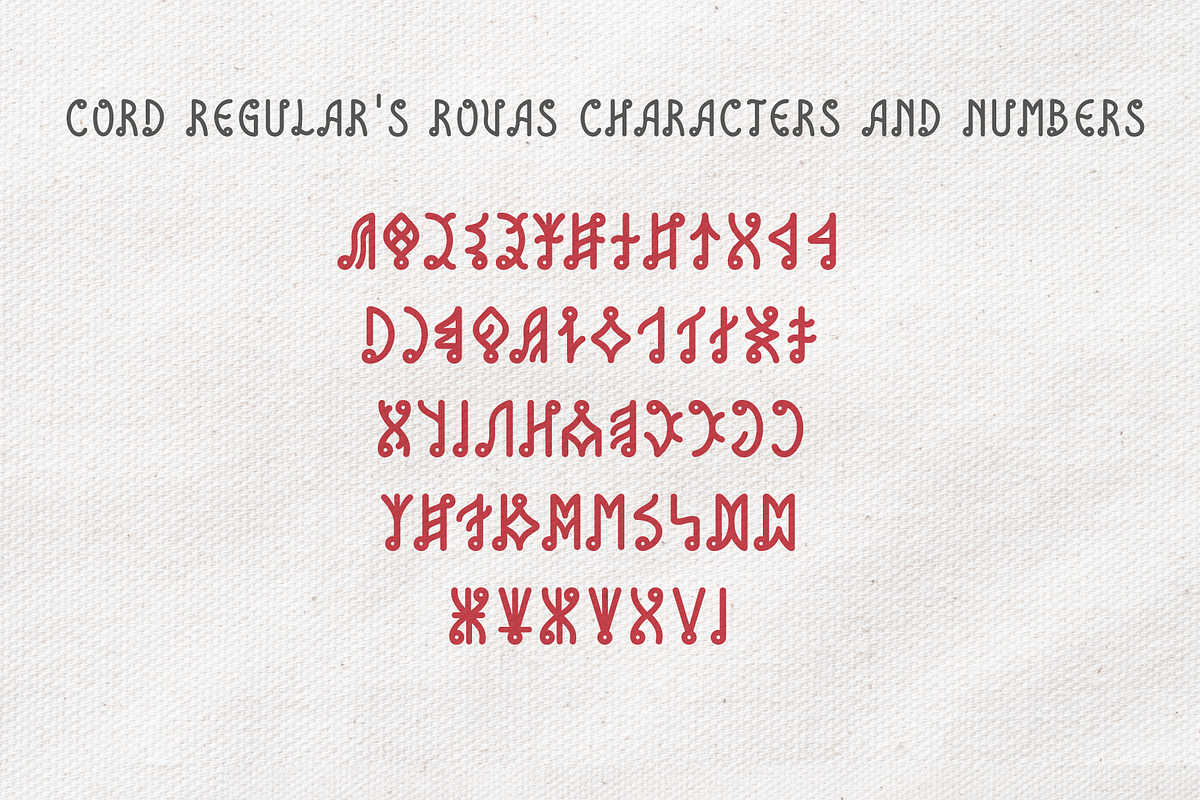 Cord Decorative Display Font, a Symbol Font by Roland Huse Design (Photo 7 of 7)
