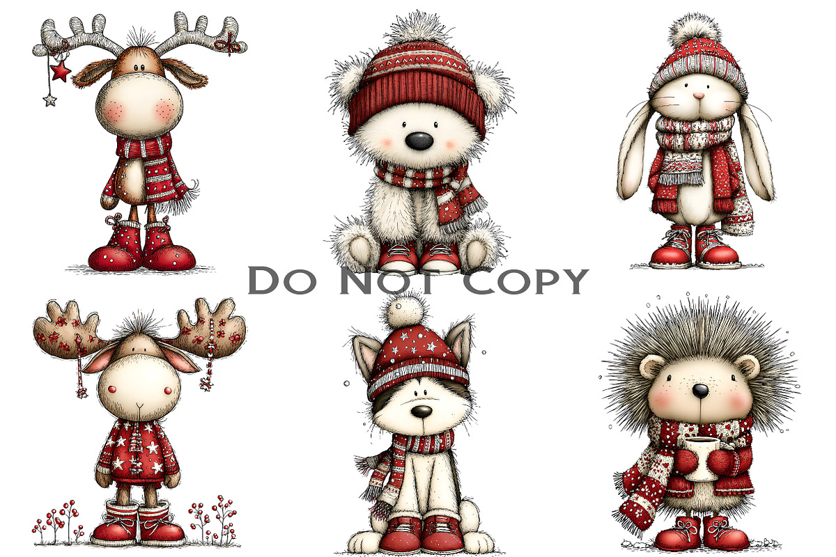Whimsical Winter Clipart Bundle, an Illustration by Craft Nest (Photo 3 of 9)