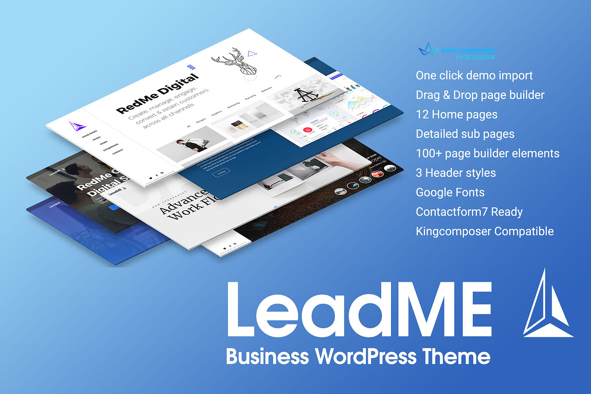 LeadMe - Multipurpose Theme, a WordPress Template by PIxelglimpse studios