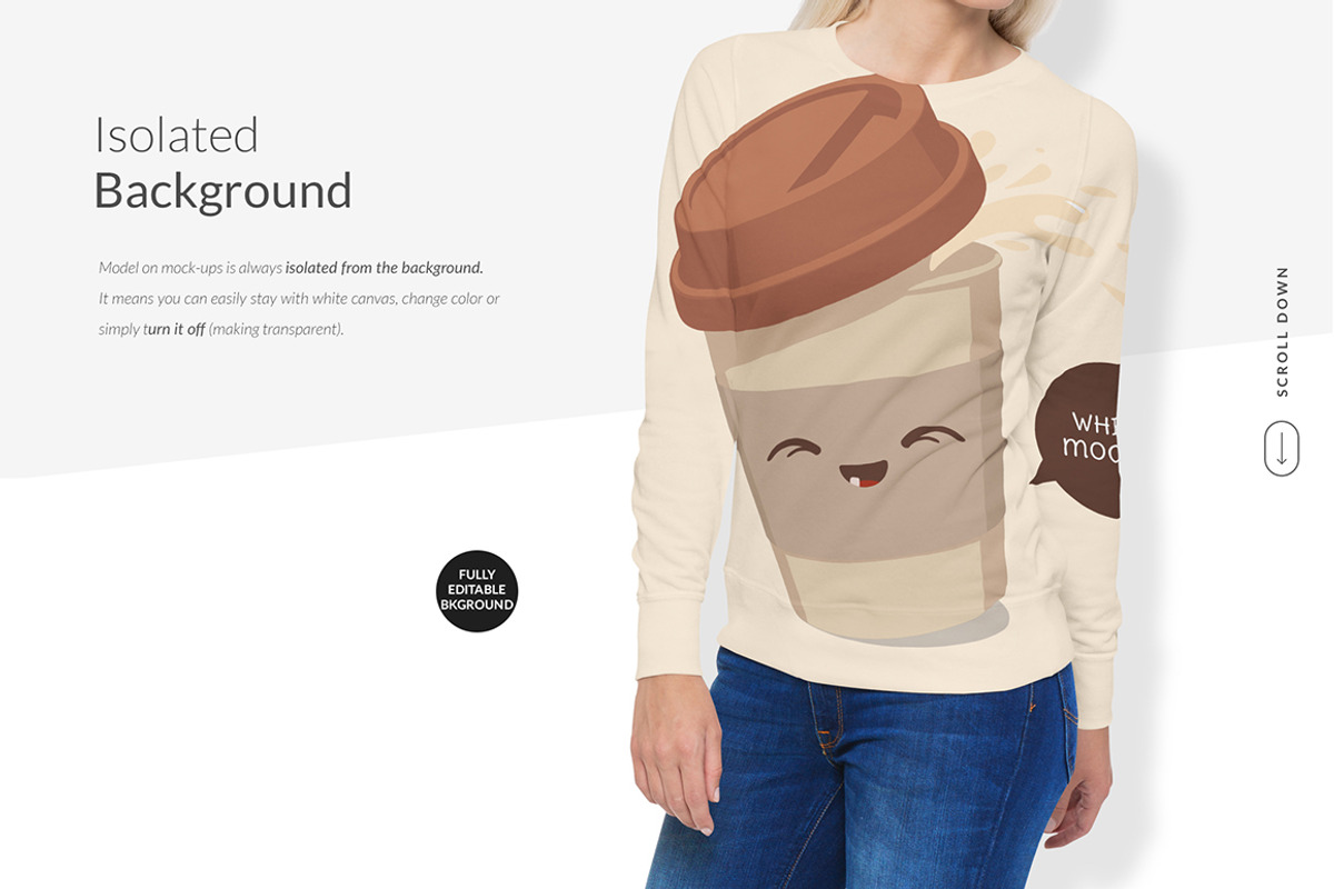 Women Sweatshirt Mock-ups Set DEMO, a Books & Magazine Mockup by Apparel_Mockups (Photo 14 of 24)