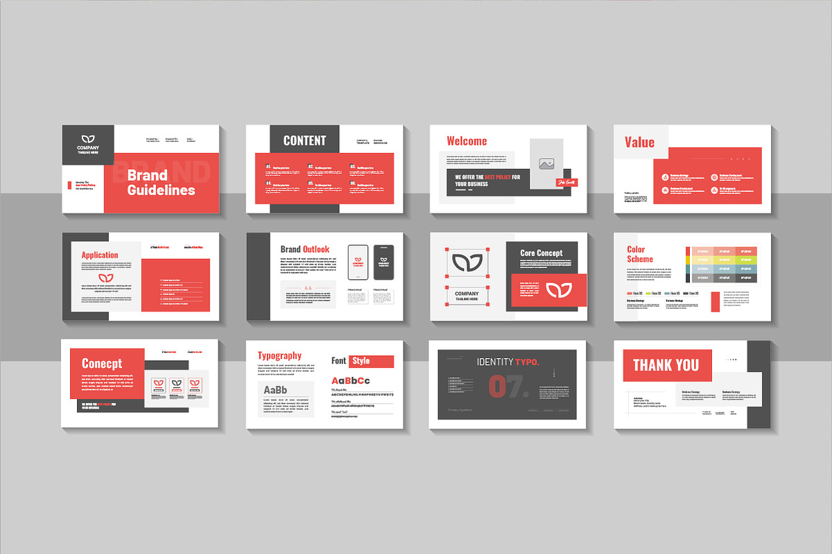 Modern brand guideline presentation, a Presentation Template by Pavel_design (Photo 1 of 4)