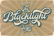 Blacklight Script, a Script Font by HKL Studio (Thumbnail 1 of 14)