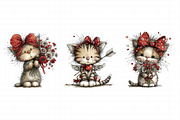 Whimsical Valentine Cat Clipart Bund, an Illustration by Daily.Designs (Thumbnail 5 of 8)