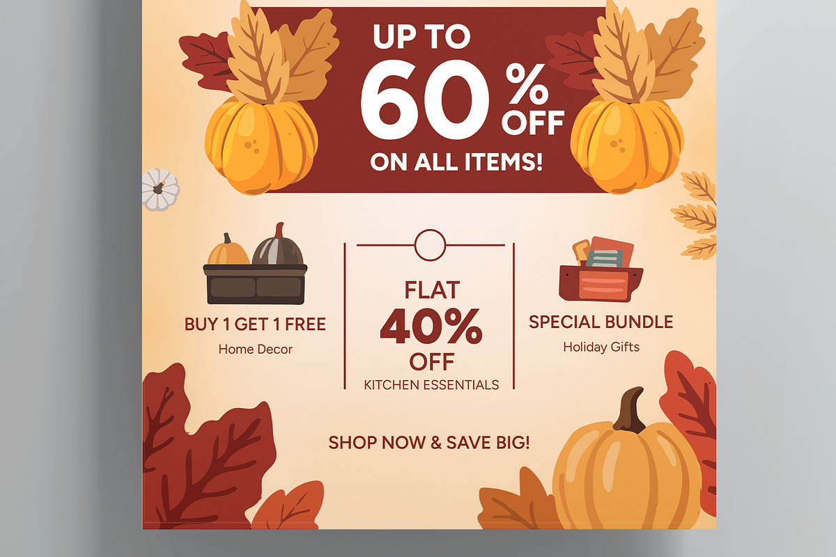Thanksgiving Sale Flyer Template preview 3